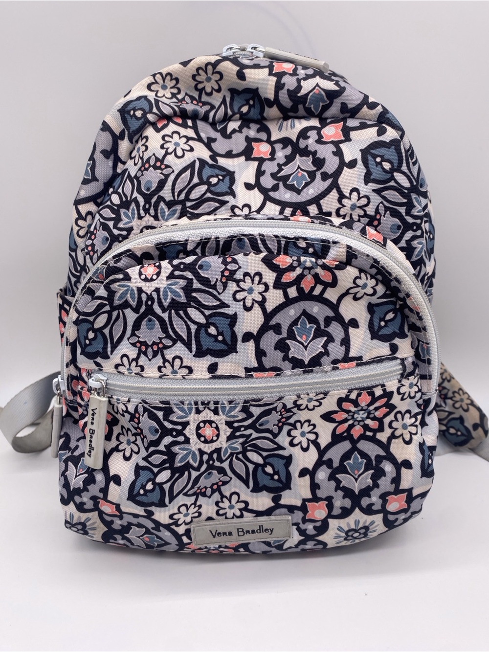 Vera Bradley Navy, Pink & Cream Printed Mini Backpack